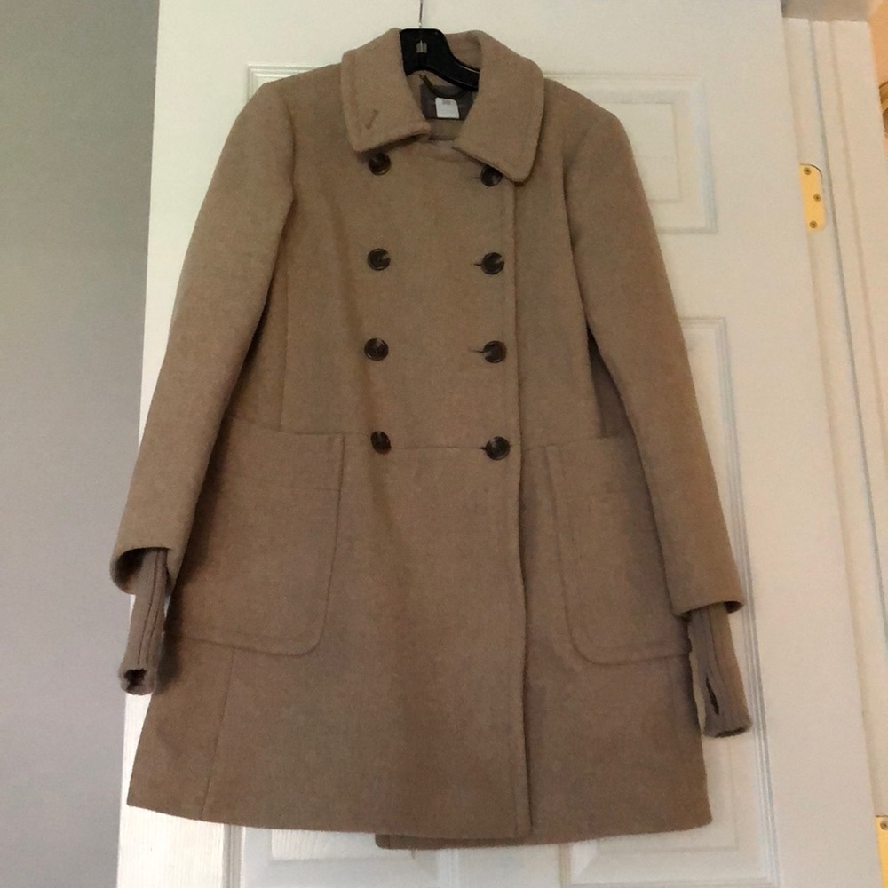 J. Crew Camel Stadium Cloth Coat